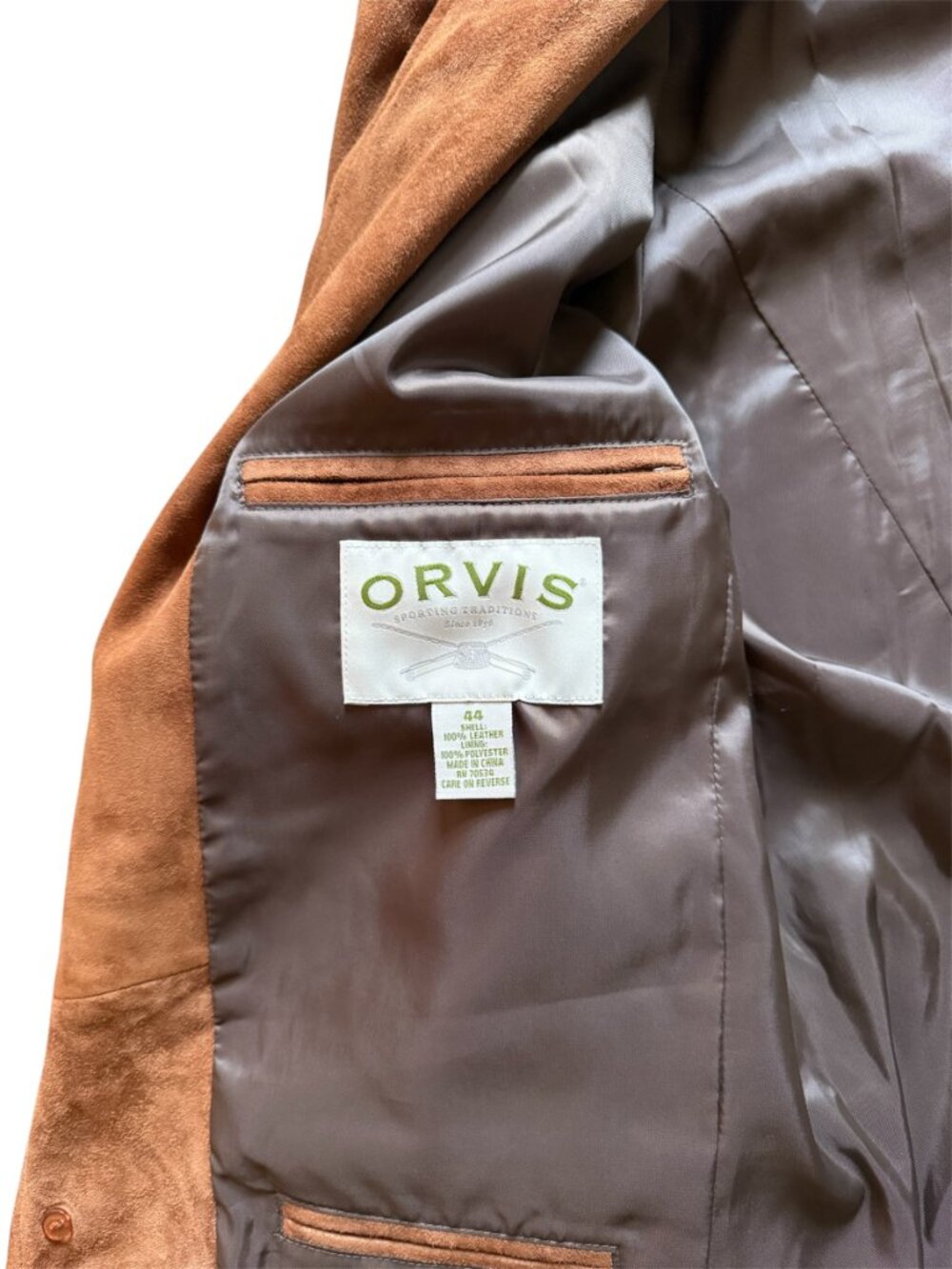 Orvis Suede sport coat 44 - Picture 3 of 4